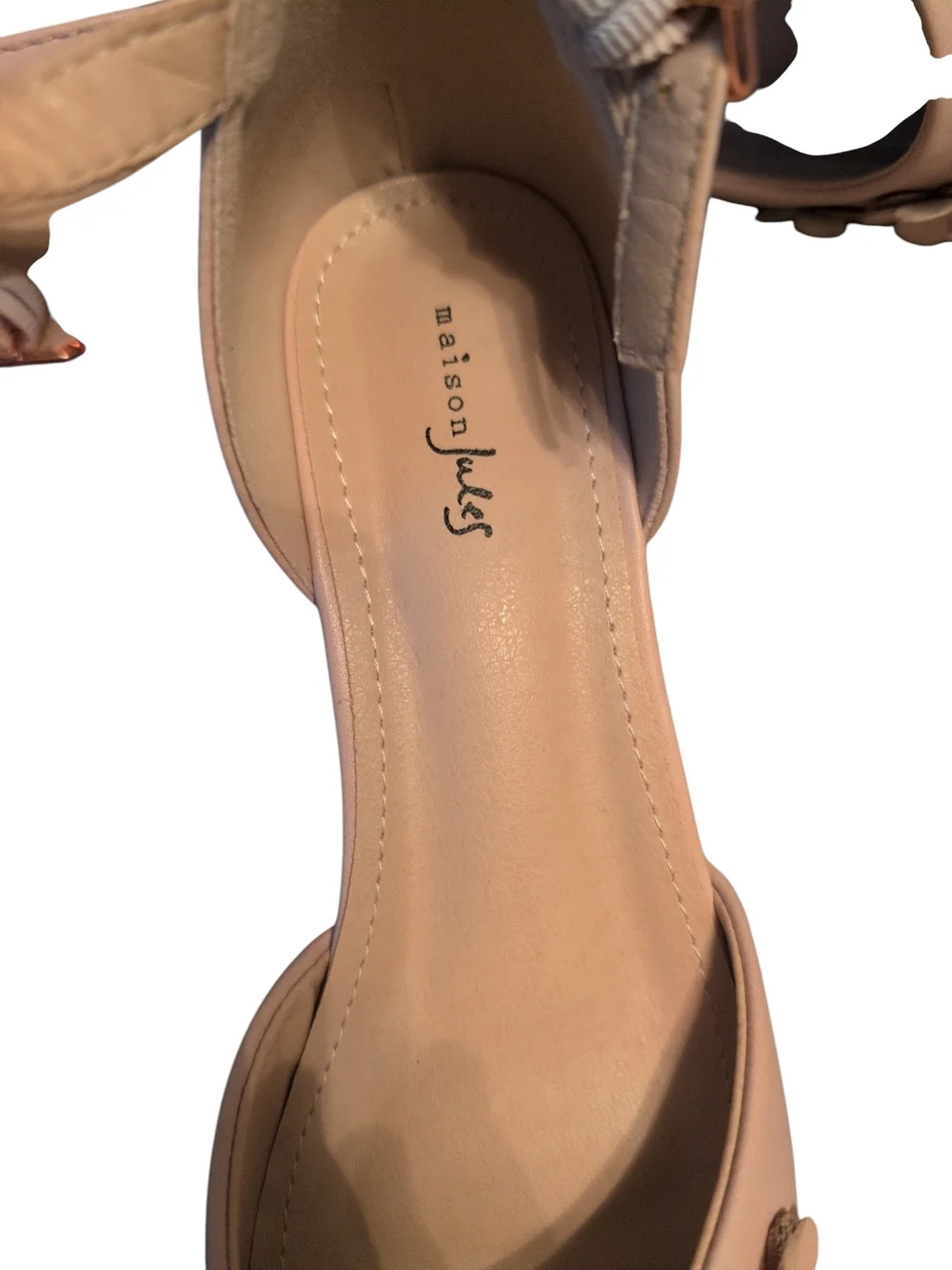ICON Blush Pink Floral Ankle-Strap Heels